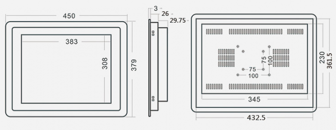 1000 Nit Brightness Industrial Android Tablet PC 19 Inch Size With RK3188 CPU
