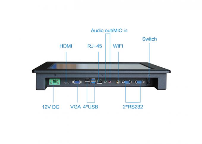 Industrial LCD Panel Embedded Touch PC Wide Viewing Angle For National Defense
