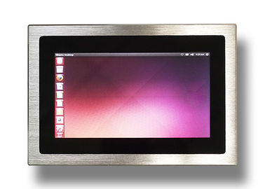 Good price Silver Panel Mount Windows Embedded Touch Screen Panel PC 2 RS232 Interface online