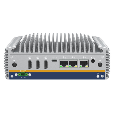 Good price Passive Cooling Fanless Mini PC 14th Gen Intel Core Ultra with AI NPU 3*HD-MI 3*2.5G RJ45 1*Type-C online
