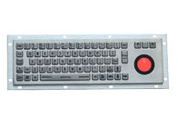 LED Backlit 5VDC PS2 Industrial Metal Keyboard Stainless Steel 68keys