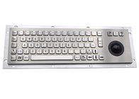 40counts/Mm IP65 SS304 Industrial Metal Keyboard With Trackball