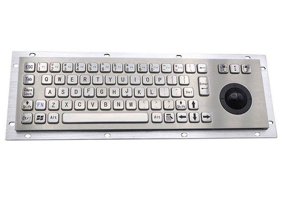 Good price 40counts/Mm IP65 SS304 Industrial Metal Keyboard With Trackball online