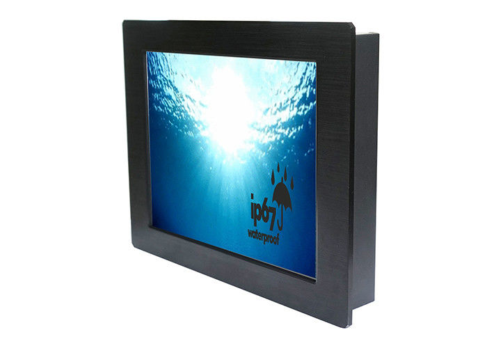 Waterproof IP67 High Brightness Lcd Monitor Resisitive Touch Screen For Marine
