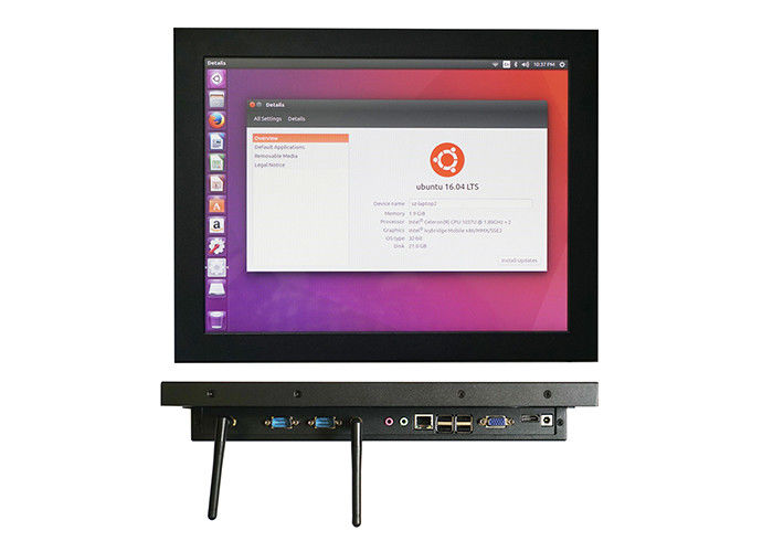 Ubuntu System Industrial Touch Panel PC 5 Wire Resistive Touch Screen