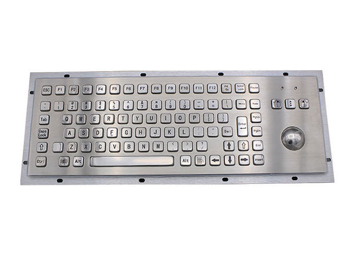 PS2 5VDC IP65 Waterproof Metal Keyboard With Trackball Mouse