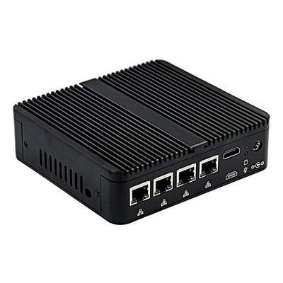 Good price Intel Celeron J4125 Fanless Mini PC 4 I210 / I211 Gigabit Ethernet Port Mini Firewall PC online