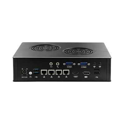 Good price Windows 11 Pro Industrial Mini PC Intel Xeon-D D-1581 Computers 4 LAN Dual Video HDMI DP 4K online