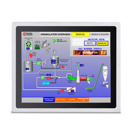 Good price Industrial 17 Inch Embedded Touch Panel PC Front IP65 Waterproof Silver Color online