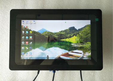 Good price 400 Nits LCD Multi Touch Screen Monitor 1366x768 PCAP Projected DC 12V 24V 10 Inch online