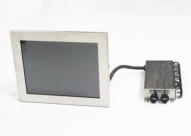 Full IP65 Waterproof Stainless Steel Panel PC 1000 Nits 1024x768 With Break Out Box