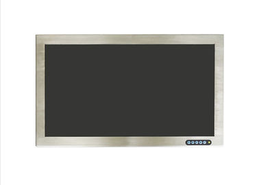 21.5 Inch Stainless Steel Monitor Support Media Player Remote Control 1920*1080 Resolution